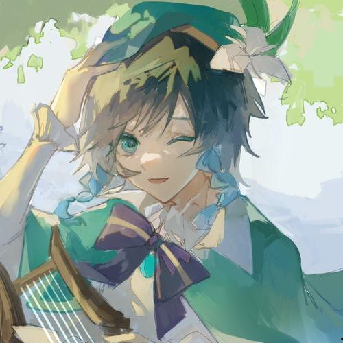 原神最新爆料温迪图片,风神降临，神秘面纱下的奇幻冒险